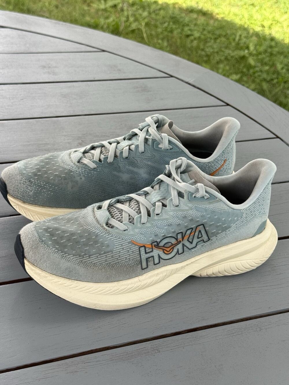 HOKA ONE ONE Mach 6 Men’s Size 8.5 D Clear Sea Running Shoes Sneakers 1147790